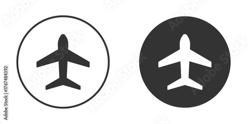 Plane icon. Simple vector illustration. Silhouette Icon Set.