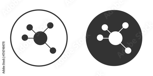 Particle icon. Simple vector illustration. Silhouette Icon Set.