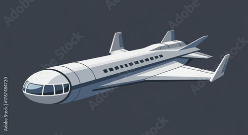 Futuristic aircraft design showcasing advanced technology and innovative engineering concepts.