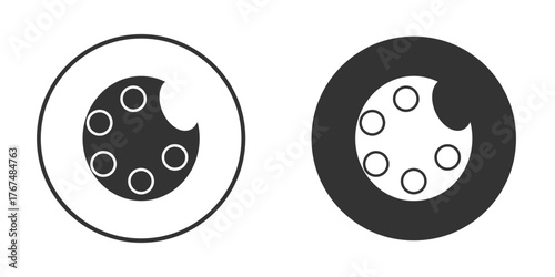 Palette icon. Simple vector illustration. Silhouette Icon Set.