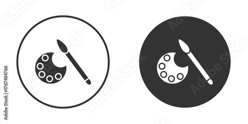 Palette icon. Simple vector illustration. Silhouette Icon Set.