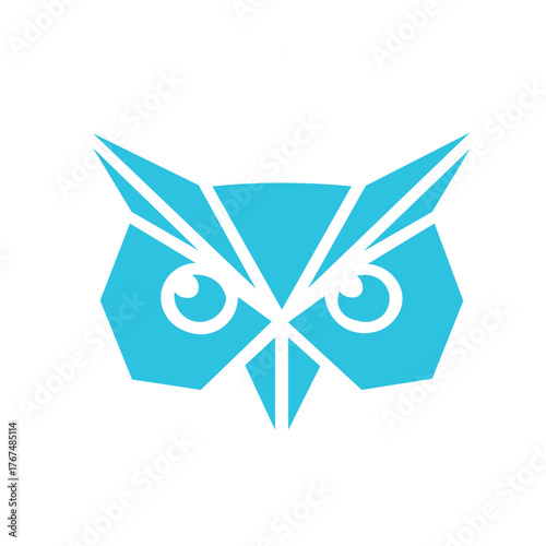 Owl logo with silhouette style design vector
