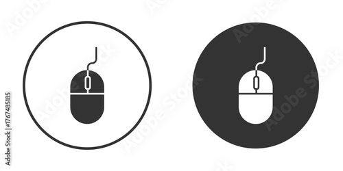 Mouse icon. Simple vector illustration. Silhouette Icon Set.