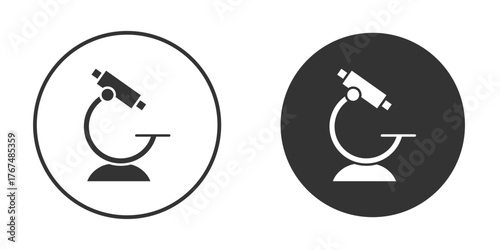 Microscope icon. Simple vector illustration. Silhouette Icon Set.