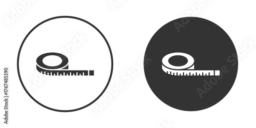 Meter tape icon. Simple vector illustration. Silhouette Icon Set.