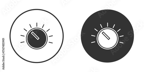 Knob icon. Simple vector illustration. Silhouette Icon Set.