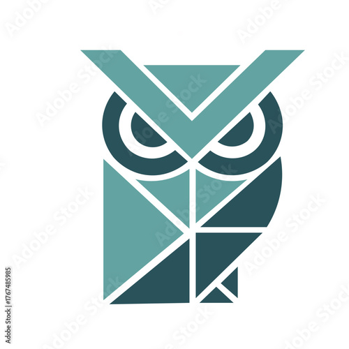 Owl logo with silhouette style design vector