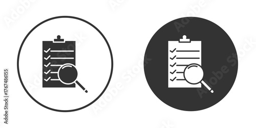 Inspection icon. Simple vector illustration. Silhouette Icon Set.