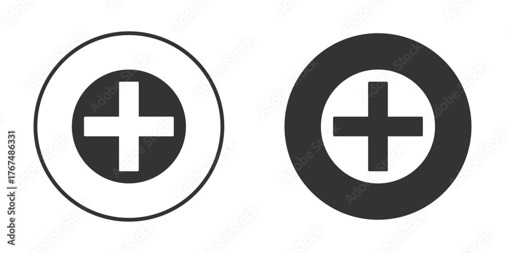 Fototapeta premium Hospital sign icon. Simple vector illustration. Silhouette Icon Set.