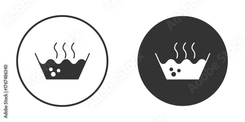 Hot Water icon. Simple vector illustration. Silhouette Icon Set.