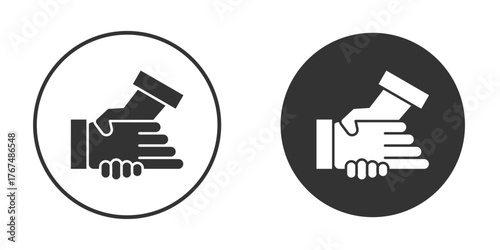 Handshake icon. Simple vector illustration. Silhouette Icon Set.