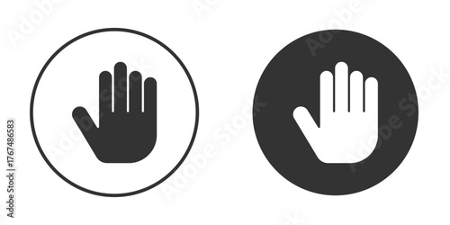 Hand icon. Simple vector illustration. Silhouette Icon Set.