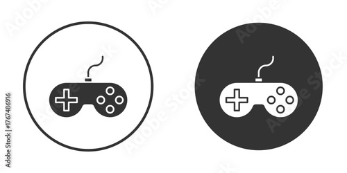 Gaming controller icon. Simple vector illustration. Silhouette Icon Set.