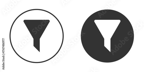 Funnel icon. Simple vector illustration. Silhouette Icon Set.