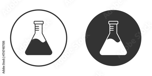 Flask icon. Simple vector illustration. Silhouette Icon Set.