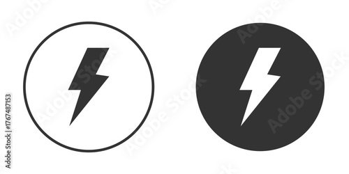 Flash icon. Simple vector illustration. Silhouette Icon Set.