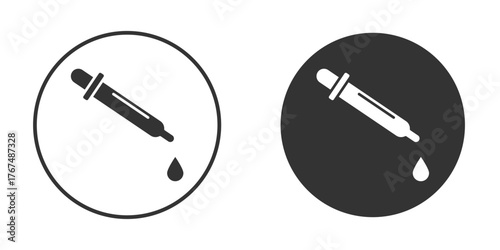 Eye dropper icon. Simple vector illustration. Silhouette Icon Set.