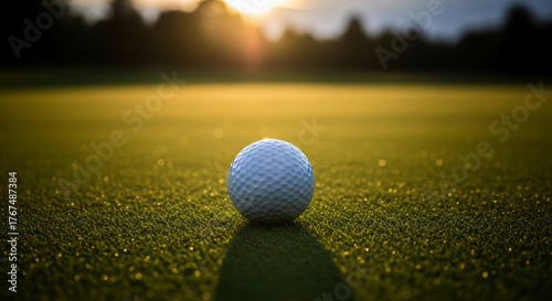 A golf ball on the grass