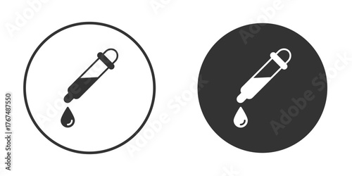 Dropper icon. Simple vector illustration. Silhouette Icon Set.
