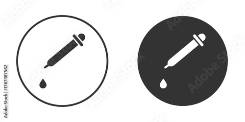 Dropper icon. Simple vector illustration. Silhouette Icon Set.