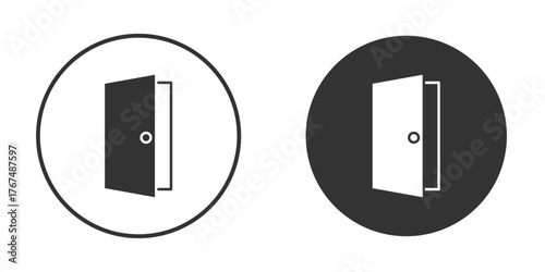 Door icon. Simple vector illustration. Silhouette Icon Set.