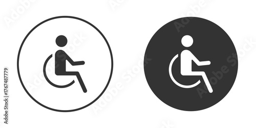 Disable icon. Simple vector illustration. Silhouette Icon Set.