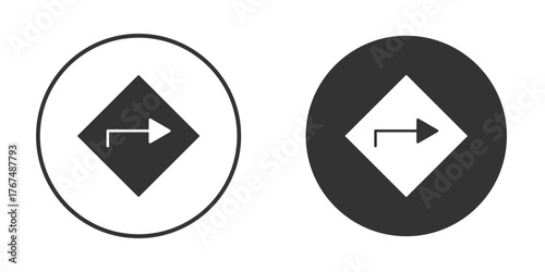 Directions icon. Simple vector illustration. Silhouette Icon Set.
