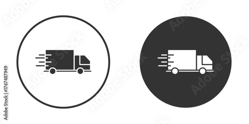 Delivery icon. Simple vector illustration. Silhouette Icon Set.