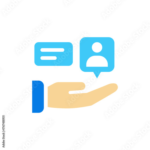 This design concept connects job seekers with opportunities that align with their personality and experience. Flat illustration icon
