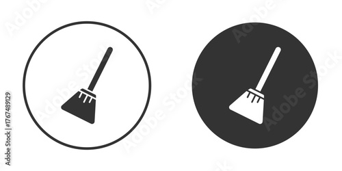 Broom icon. Simple vector illustration. Silhouette Icon Set.