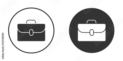 Briefcase icon. Simple vector illustration. Silhouette Icon Set.