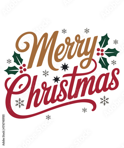 Merry christmas t shirt design