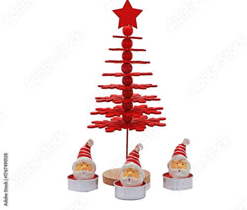 Fotografie Sapin de Noël rouge en feutrine