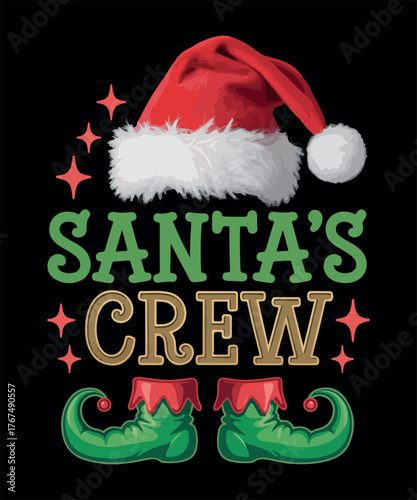 Santa crew christmas design