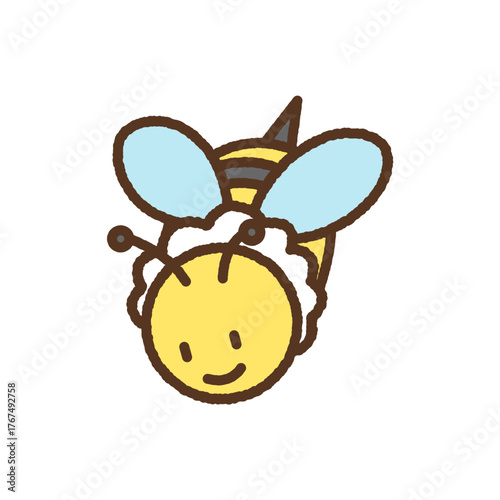 手書き風のシンプルアイコンイラスト　デフォルト　蜂