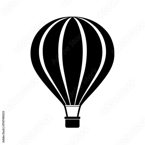  Hot air balloon silhouette Vector illustration