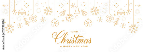 Merry Christmas and happy new year on Christmas letters, Gift boxes, Christmas element for greeting 