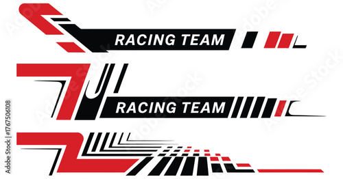 Simple Car Stripe Vector Set, Sport Racing Decal Design, Automotive Vinyl Sticker Elements, Modern Vehicle Decoration Graphics for Car Wraps, Motorsport, and Tuning Projects