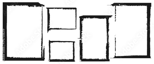 Realistic empty photo card frame, film set. Retro vintage photograph with transparent. Photo frame. Vector isolated picture frame mockup. old photo frame texture.