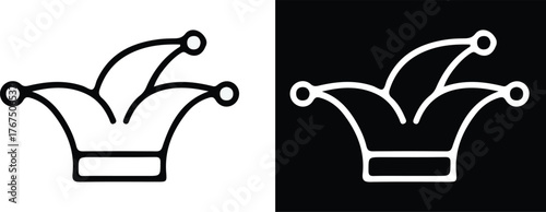 jester hat icon set collection vector design logo