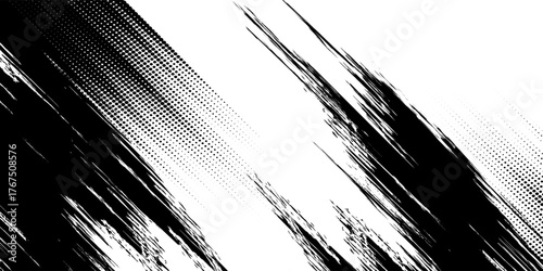 Tire tracks background for rally, drift, motocross, off-road and other auto and motorsport. Black tire marks on a white background with a worn effect and splashes of dirt. Vector isolated texture