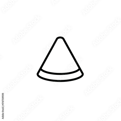 Simple Line Drawing of a Watermelon Slice