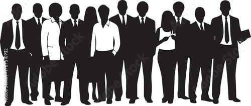 Diverse group of business people standing together symbolizing unity and human rights day celebration