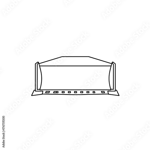 Simple Outline of a Construction Dump Truck Body