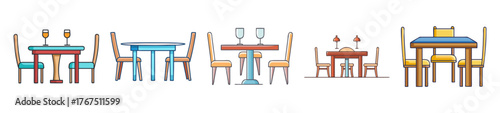 Modern dining table setup with chairs and elegant place settings