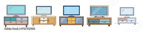 Collection of diverse tv consoles and entertainment center designs