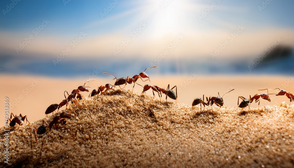 Obraz premium ants on the sand