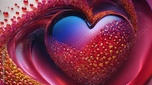 Heart shape for Love concept, Valentine's Day concepts. love symbol, concept for Valentine's Day, wedding etc. Heart elements for love concept design. AI generated image