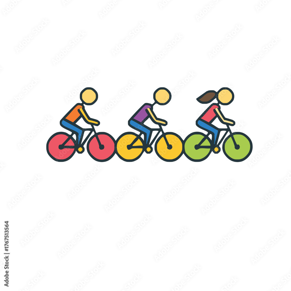 Obraz premium cycling person icon