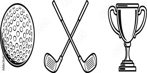 Dynamic golf ball speed burst effect isolated on white background